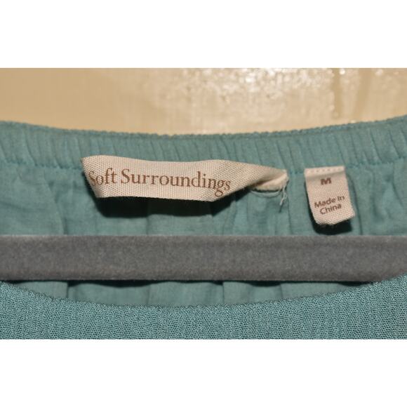 SOFT SURROUNDINGS $119 Bossa Nova Off-The-Shoulder Crinkle Dress Medium - Picture 4 of 4